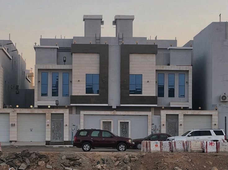 مشروع بناء سكني قيد التنفيذ في أحد أحياء جدة.